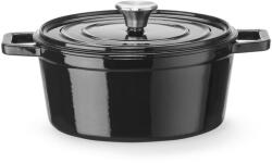 HENDI Zománcozott öntöttvas fazék, HENDI, 3, 7L, Fekete, 317x240x(H)105mm (626870)