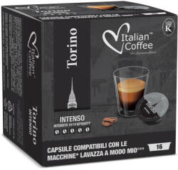 Italian Coffee Torino Intenso Lavazza A Modo Mio kompatibilis kávékapszula, 16 db (16MMIO_TORINO) (16MMIO_TORINO)