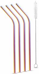 Family Rozsdamentes acél szívószál szett - titán szivárványos - 215 x 6 mm - 5 részes Family 57590 (57590)