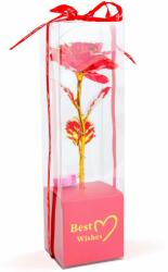  LED-es világító művirág dekoráció - rózsa - piros DA01198 (DA01198)