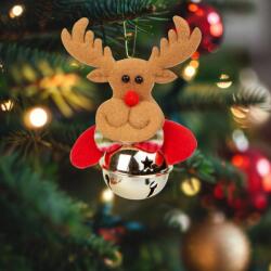 Family Collection Karácsonyfadísz - Rénszarvas csengettyűvel - 11 x 10 cm Family 58589B (58589B)