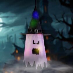 Family Halloween-i LED dekor - szellem - rózsaszín - 10 színes LED - akasztható - 2 x 2032 - 75 x 35 cm Family 56569B (56569B)