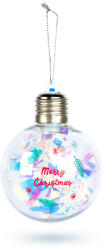  Karácsonyi LED-es gömb - RGB LED - átlátszó - műanyag - 8 cm - 3 x LR44 59747B (59747B)