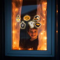 Family Halloween-i LED ablakdekor - gél - többféle forma - 85 cm Family 58186C (58186C) - tutiar
