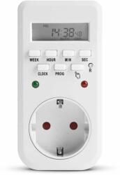 Delight Digitális kapcsolóóra - visszajelző LED-del - 250V - 16A Delight 20298B (20298B)