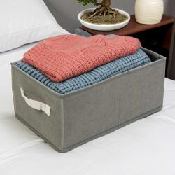 Bewello Szövet tárolódoboz - 38, 5 x 24 x 16, 5 cm - szürke Bewello BW2077 (BW2077)