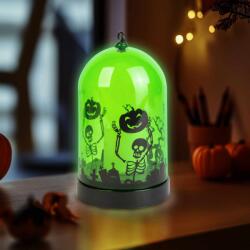 Family Halloween-i LED dekor - zöld - 3 x AAA - 8 x 12, 5 cm Family 56570B (56570B)