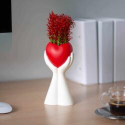 Vog und Arths Műnövény dekoráció - piros, szív - 10 x 35 cm Vog und Arths 11854 (11854) - tutiar