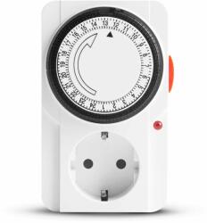 Delight Analóg kapcsolóóra - LED visszajelzővel - 230V - 16A - 3680W Delight 20290B (20290B)