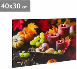 Family LED-es fali hangulatkép - gyertyák - 2 x AA, 40 x 30 cm Family 58501 (58501)