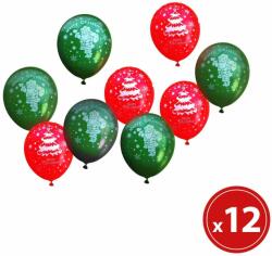 Family Collection Lufi szett - piros-zöld, karácsonyi motívumokkal - 12 db / csomag Family 58752 (58752) - tutiar