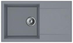 MOFÉM Zenit 78 1b1d 1 Csepptálcás Gránit Mosogatótálca 780*460; 215mm Mély Csapt. Furat Nélkül; Ráépíthető; Szürke (760012802g7)