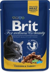  Brit Premium Cat Pouches Chicken & Turkey With Peas 100 g