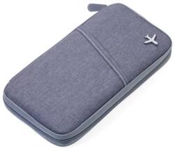 TROIKA Dokumentumtároló, utazáshoz, RFID védelemmel, TROIKA "Safe flight", szürke (TROTRV20GY) - officesprint