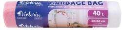 Victoria Szemeteszsák, zárószalagos, 40 l, 15 db, 55x60 cm, VICTORIA FACILITY (KHVF40H) - officesprint