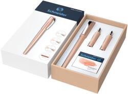 Schneider Töltőtoll ajándékszett, 1, 1 mm, ajándék 1, 5 és 1, 8 mm-es tollheggyel, SCHNEIDER "Callissima", barack (TSCCALBR) - officesprint