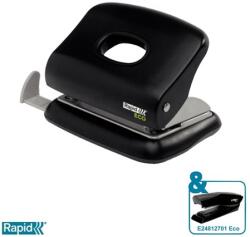 RAPID Lyukasztó, kétlyukú, újrahasznosított, 20 lap, RAPID "Eco 20", fekete (E24845300) - officesprint