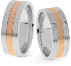 Capri Karikagyűrű párban 14K arany 18, 6 gr, gyémánt kõvel 0, 05 ct, CP11497GY