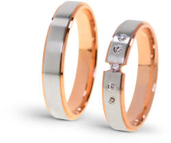 Capri Karikagyűrű párban 14K arany 8, 2 gr, gyémánt kõvel 0, 062 ct, CP11402GY