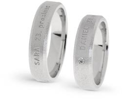 Capri Karikagyűrű párban 14K arany 13, 6 gr, gyémánt kõvel 0, 015 ct, CP11509GY