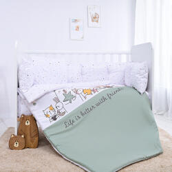 Lorelli Lilly ágynemű garnitúra 60x120 - Happy Friends Mint (59901)