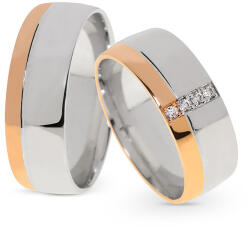 Capri Karikagyűrű párban 14K arany 12, 5 gr, gyémánt kõvel 0, 048 ct, CP11461GY