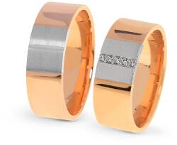 Capri Karikagyűrű párban 14K arany 14 gr, gyémánt kõvel 0, 04 ct, CP11434GY