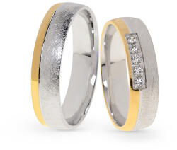 Capri Karikagyűrű párban 14K arany 9, 5 gr, gyémánt kõvel 0, 1 ct, CP11397GY