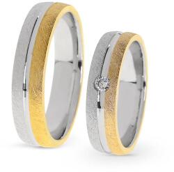 Capri Karikagyűrű párban 14K arany 12, 8 gr, gyémánt kõvel 0, 05 ct, CP11493GY
