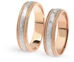 Capri Karikagyűrű párban 14K arany 8, 8, gr, gyémánt kõvel 0, 018 ct, CP11127GY