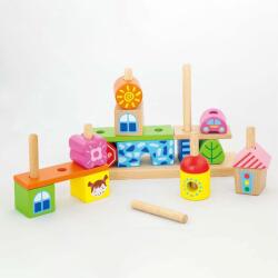 Viga Toys Fa blokkok Viga Város (52168-viga-50043-kostky-mesto)