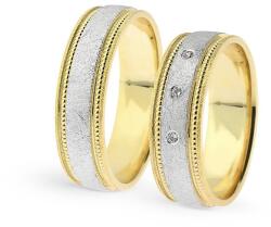 Capri Karikagyűrű párban 14K arany 10, 4 gr, gyémánt kõvel 0, 036 ct, CP11128GY