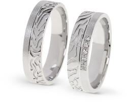 Capri Karikagyűrű párban 14K arany 10, 3 gr, gyémánt kõvel 0, 06 ct, CP11435GY