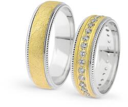 Capri Karikagyűrű párban 14K arany 10, 10 gr, gyémánt kõvel 0, 496 ct, CP11123GY