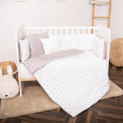 Lorelli 5 részes ágynemű garnitúra - Leaves Grey Beige (51300)