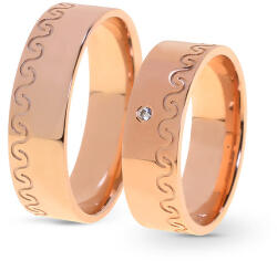 Capri Karikagyűrű párban 14K arany 12, 3 gr, gyémánt kõvel 0, 015 ct, CP11400GY