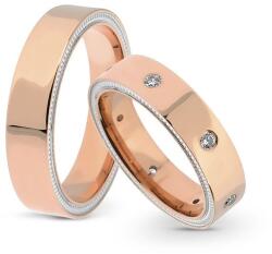 Capri Karikagyűrű párban 14K arany 16, 7 gr, gyémánt kõvel 0, 21 ct, CP11107GY