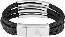Zippo Karkötõ, Steel Braided Leather Bracelet 2006235 - fantasticstore