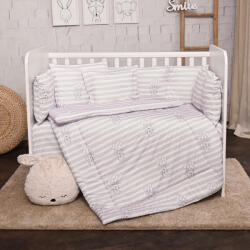 Lorelli Lilly ágynemű garnitúra 60x120 - Grey Striped (56616)