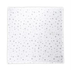 Lorelli Muszlin takaró 80x80 cm - White With Grey St (56851)