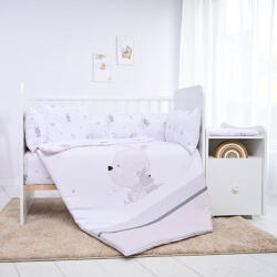 Lorelli ágynemű garnitúra Trend kombi ágyhoz - Little Rabbits Grey (59129)