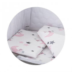 Chipolino ágynemű Close To Me kiságyhoz - White Pink Moon (29916)