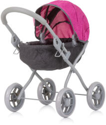 Chipolino Daisy játék babakocsi - Grey/Pink linen (58430)