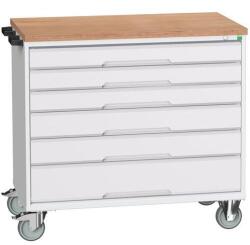 bott Verso mobil íróasztal fiókokkal, 98 x 105 x 60 cm, 6 fiókos, multiplex, szürke-szürke