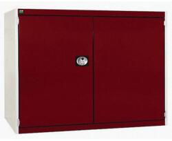 bott Műhelyszekrény Bott Cubio 160, 100 x 130 x 65 cm, perforált ajtó, szürke-piros