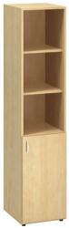 Alfa Office Alfa 500 magas, keskeny szekrény, 178 x 40 x 47 cm, nyitott polccal és ajtóval - jobbos kivitel, vadkörte mintázat - manutan - 122 288 Ft