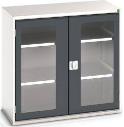 bott Műhelyszekrény átlátszó ajtókkal Bott Verso, 100 x 105 x 55 cm, 2 polccal, szürke-antracit