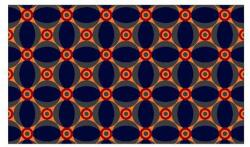 Notrax Déco Design Imperial Retro belt? ? ri takarítószőnyeg, kék/narancs, 150 x 90 cm Déco Design Imperial Retro beltéri takarítószőnyeg, kék/narancs, 150 x
