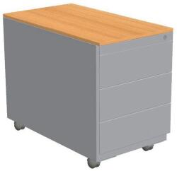 Robberechts Mobil fiókos konténer Combi-Classic, 80 x 42 x 54, 7, szürke/bükk, 3 fiók