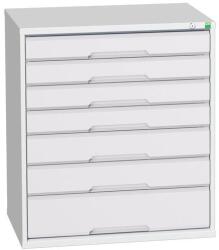 bott Műhely fiókos szekrény Bott Verso, 90 x 80 x 55 cm, 7 fiókos, szürke-szürke
